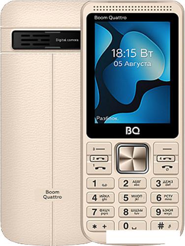 Кнопочный телефон BQ-Mobile BQ-2455 Boom Quattro (золотистый) - фото