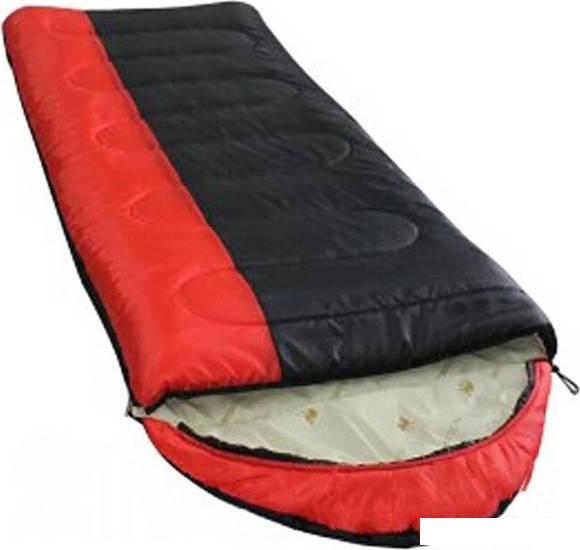 Спальный мешок BalMax Аляска Camping Plus Series -5 (левая молния, красный/черный) - фото