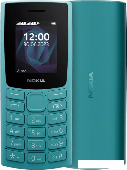 Кнопочный телефон Nokia 105 (2023) Dual SIM TA-1557 (бирюзовый) - фото