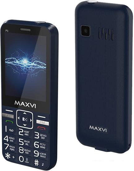 Мобильный телефон Maxvi P3 (синий) - фото