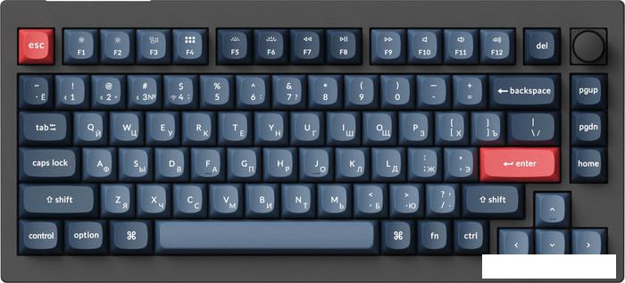 Клавиатура Keychron V1 Max RGB V1M-D3-RU (Gateron Jupiter Brown) - фото