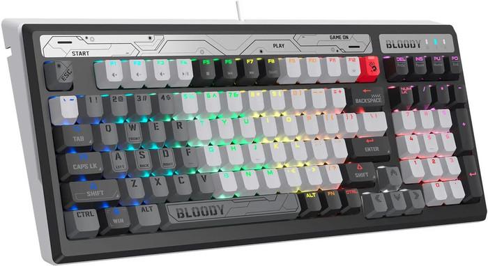 Клавиатура A4Tech Bloody B950 (черный/серый, Light Strike Libra Brown) - фото