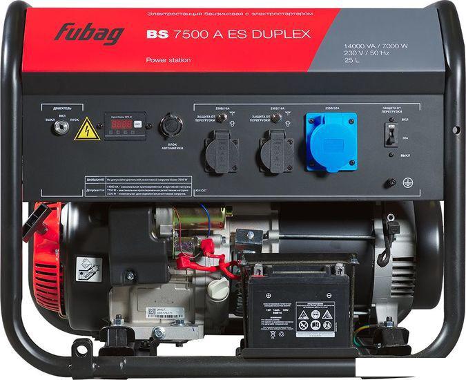Бензиновый генератор Fubag BS 7500 A ES Duplex (с коннектором автоматики) - фото