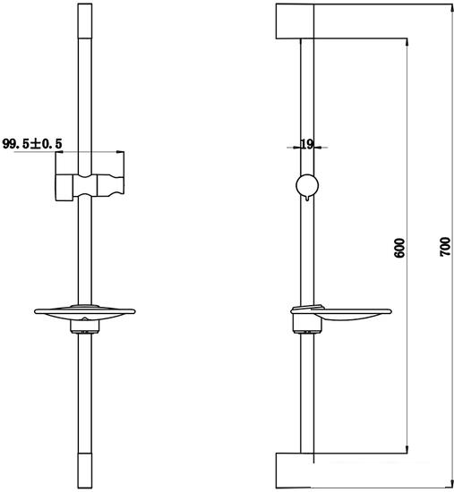 Душевая штанга Bravat D141C-1 - фото