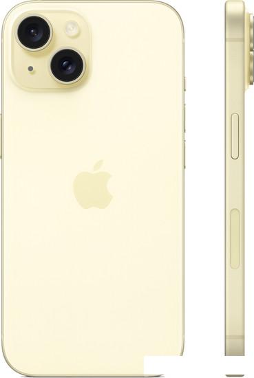 Смартфон Apple iPhone 15 Dual SIM 256GB (желтый) - фото