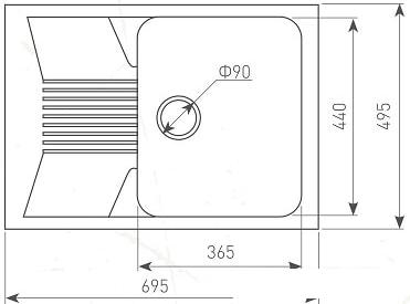 Кухонная мойка Zigmund & Shtain Klassisch 695 (млечный путь) - фото