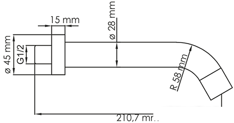 Излив Wasserkraft A084 - фото