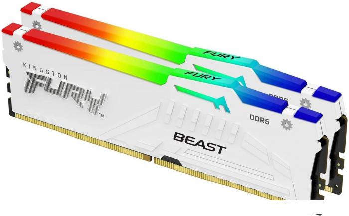 Оперативная память Kingston FURY Beast RGB 2x16ГБ DDR5 5200 МГц KF552C40BWAK2-32 - фото