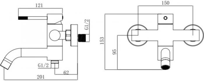 Смеситель Voda Vessel VSL54 - фото