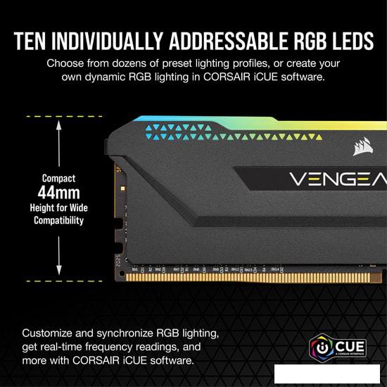 Оперативная память Corsair Vengeance RGB PRO SL 2x16GB DDR4 PC4-25600 CMH32GX4M2E3200C16 - фото