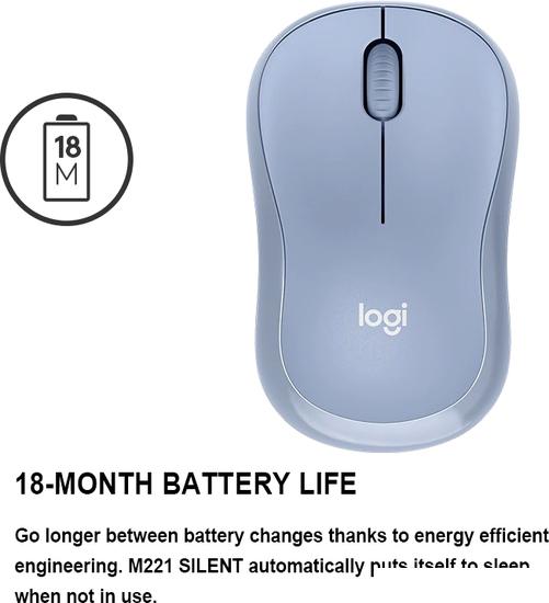 Мышь Logitech M221 (голубой) - фото