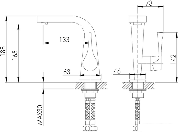 Смеситель Rossinka Silvermix RS34-12U - фото