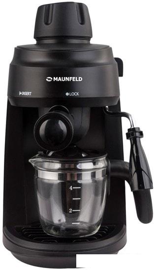 Рожковая бойлерная кофеварка MAUNFELD MF-733BK - фото