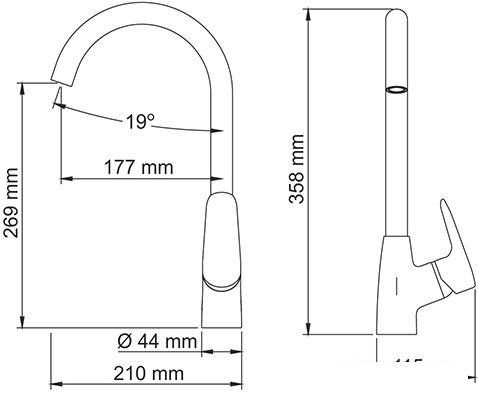 Смеситель Wasserkraft Vils 5607 - фото