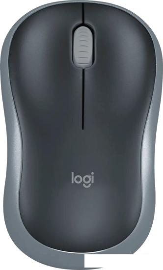 Мышь Logitech M186 (черный/серый) - фото