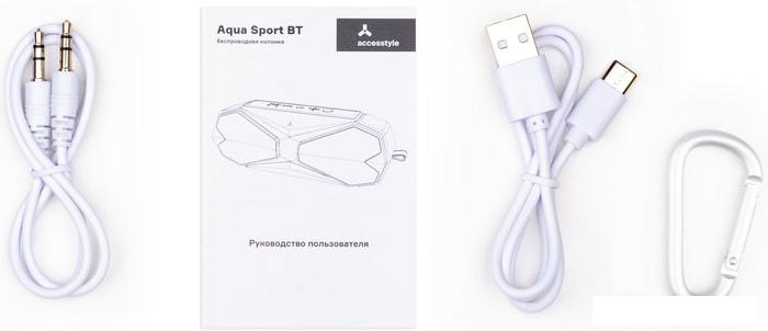 Беспроводная колонка AccesStyle Aqua Sport BT (черный/голубой) - фото