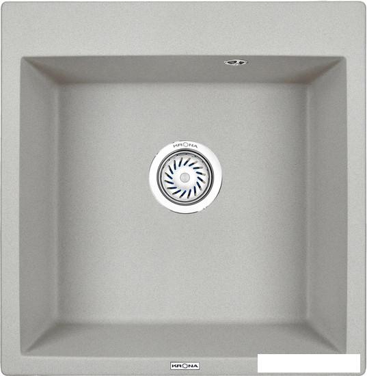 Кухонная мойка Krona Quadrat W510-520 1 (серый) - фото