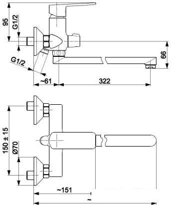 Смеситель Armatura Agat 4428-715-00 - фото