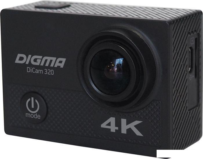 Экшен-камера Digma DiCam 320 DC320 (черный) - фото