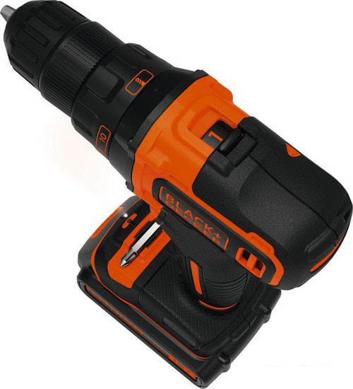 Дрель-шуруповерт Black & Decker BDCDD186K1B (с 2-мя АКБ) - фото