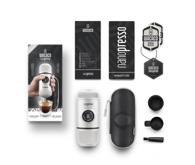 Ручная кофеварка WACACO Nanopresso Chill White + Case - фото