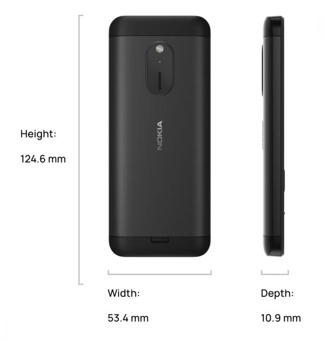 Кнопочный телефон Nokia 230 (2024) Dual SIM TA-1609 (черный) - фото