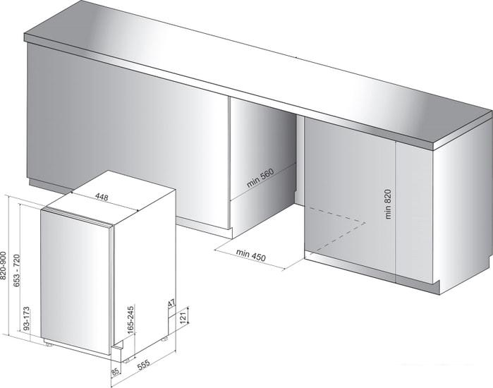 Посудомоечная машина Whirlpool WSIO 3T125 6PE X - фото