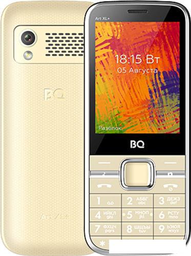 Мобильный телефон BQ-Mobile BQ-2838 Art XL+ (бежевый) - фото