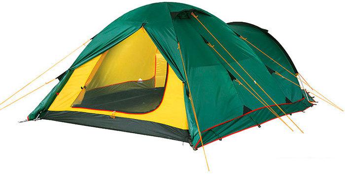 Кемпинговая палатка AlexikA Tower 4 Plus Fib (зеленый) - фото