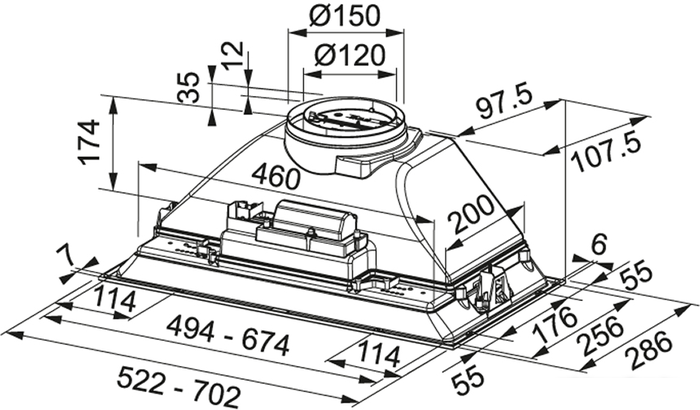 Кухонная вытяжка Franke Inca Smart FBI 705 GR 305.0599.533 - фото