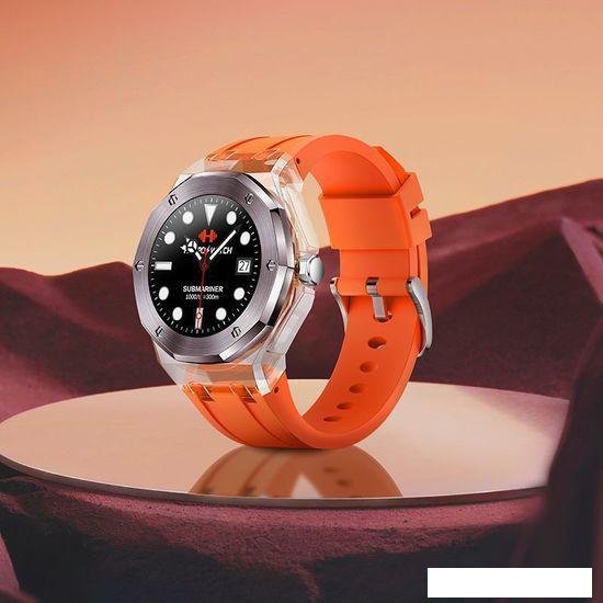 Умные часы Hoco Y13 (серебристый/оранжевый) - фото
