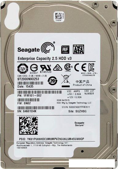 Жесткий диск Seagate Constellation.2 2TB [ST2000NX0253] - фото