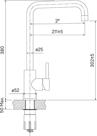 Смеситель IDDIS Kitchen Line K05STL0i05 - фото