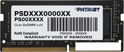 Оперативная память Patriot 8GB DDR4 SODIMM PC4-21300 PSD48G26662S - фото