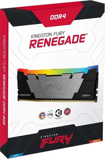 Оперативная память Kingston FURY Renegade RGB 2x32ГБ DDR4 3600 МГц KF436C18RB2AK2/64 - фото