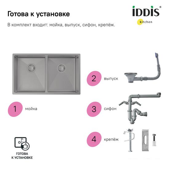 Кухонная мойка IDDIS Edifice EDI75G2i77 - фото