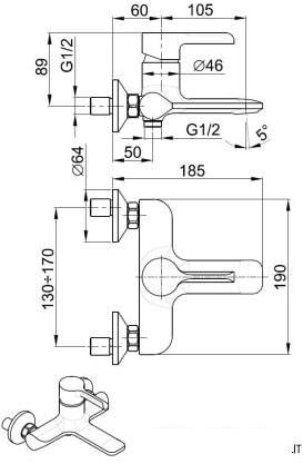 Смеситель Armatura Angelit 4724-010-40 - фото