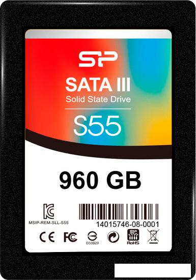 SSD Silicon-Power Slim S55 960GB [SP960GBSS3S55S25] - фото