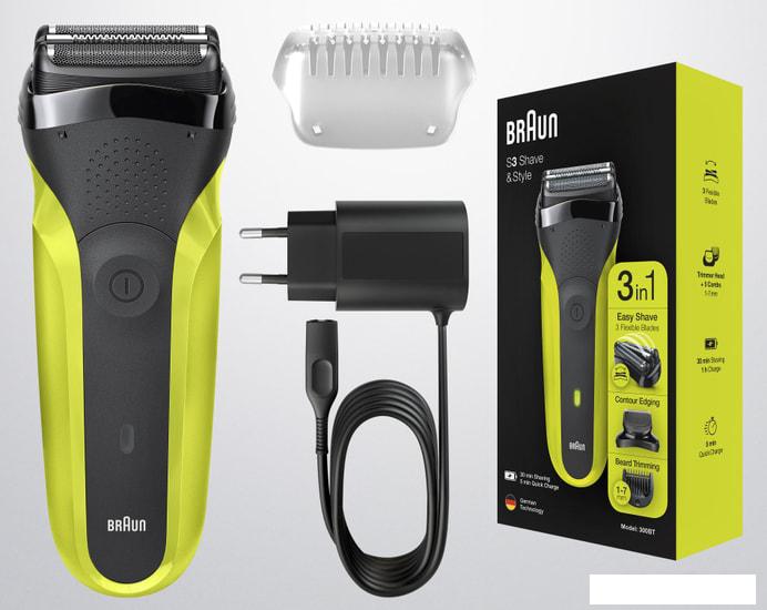 Электробритва Braun Series 3 Shave&Style 300BT (зеленый) - фото