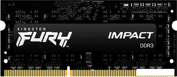 Оперативная память Kingston FURY Impact 2x4GB DDR3 SODIMM PC3-14900 KF318LS11IBK2/8 - фото