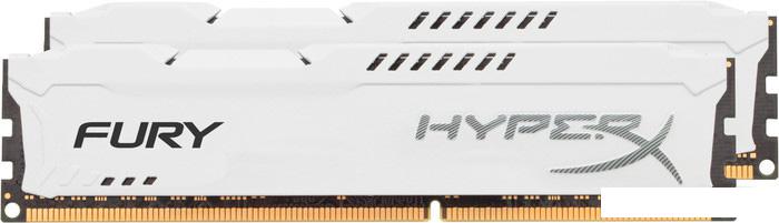 Оперативная память Kingston HyperX Fury White 2x4GB KIT DDR3 PC3-12800 (HX316C10FWK2/8) - фото