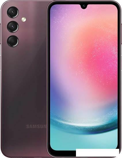 Смартфон Samsung Galaxy A24 SM-A245F/DSN 6GB/128GB (бордовый) - фото