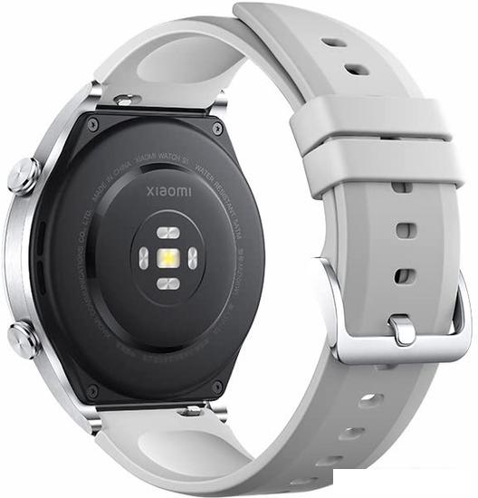 Умные часы Xiaomi Watch S1 Active (серебристый/белый, международная версия) - фото