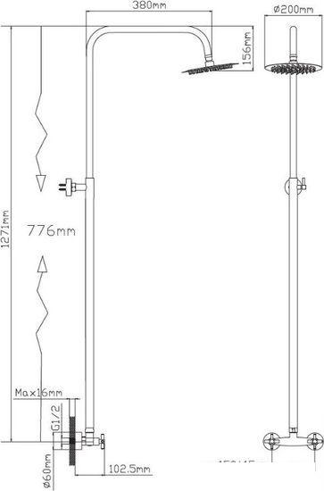 Душевая система  Potato P34357S - фото