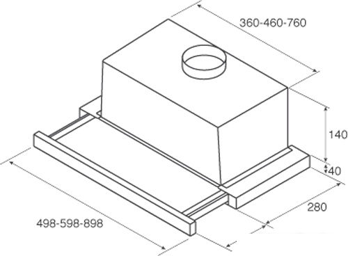 Кухонная вытяжка Jetair Aurora LX/WH/F/60 PRF0045669C - фото