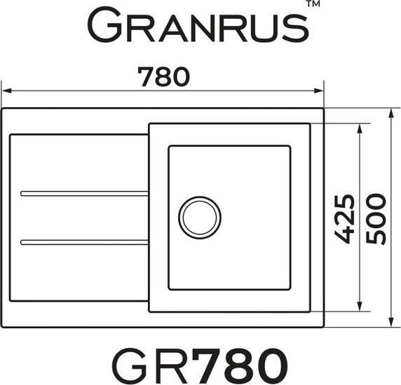 Кухонная мойка Granrus GR-780 (бежевый) - фото