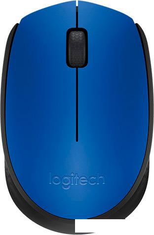 Мышь Logitech M171 Wireless Mouse синий/черный [910-004640] - фото