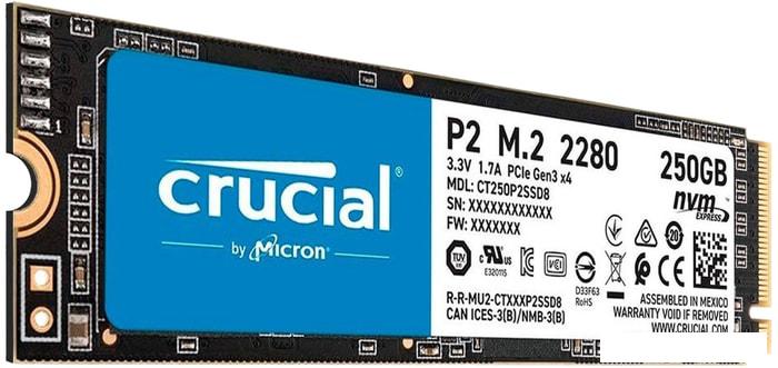 SSD Crucial P2 250GB CT250P2SSD8 - фото