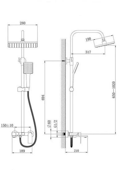 Душевая система  Haiba HB24639 - фото