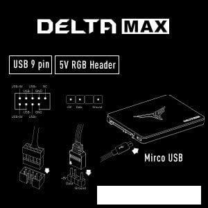 SSD Team T-Force Delta Max RGB Lite 512GB T253TM512G0C325 - фото